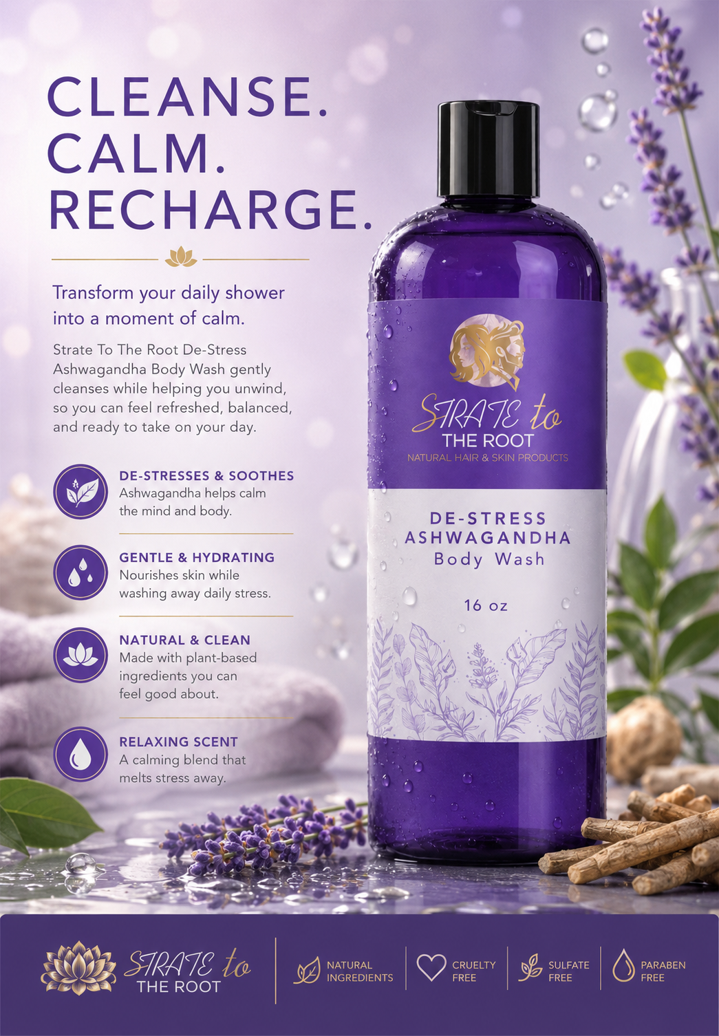 De-Stress Ashwagandha Body wash